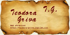 Teodora Griva vizit kartica